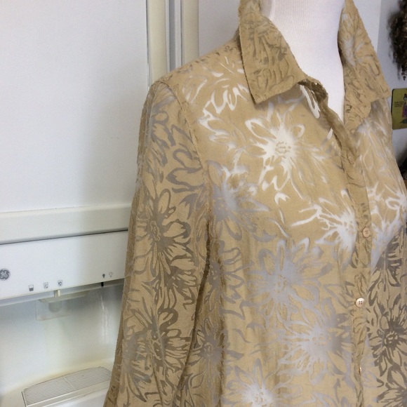 Unbranded Burnout tunic in tan - Picture 4 of 7